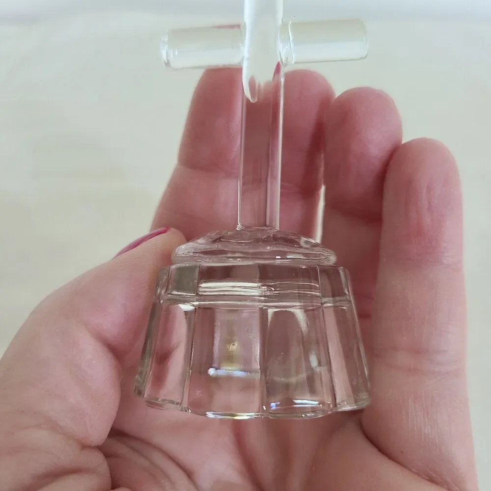 Mini Clear Glass Standing Cross Figurine - 3.5